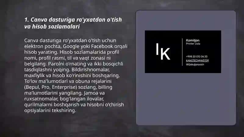 CANVA DASTURI 3