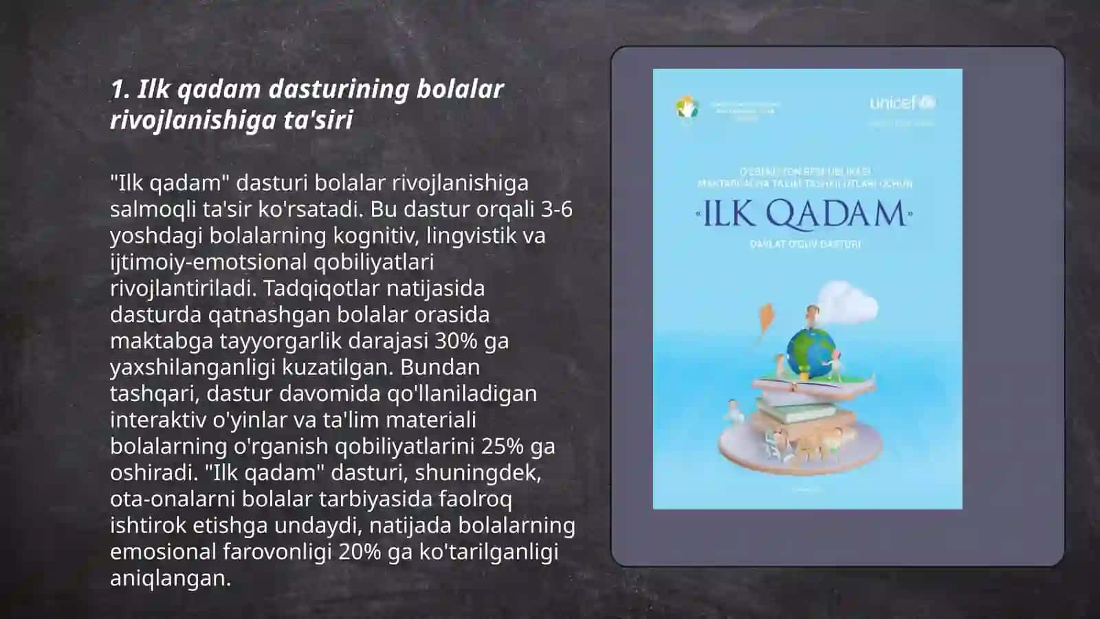 Ilk qadam dasturi 3