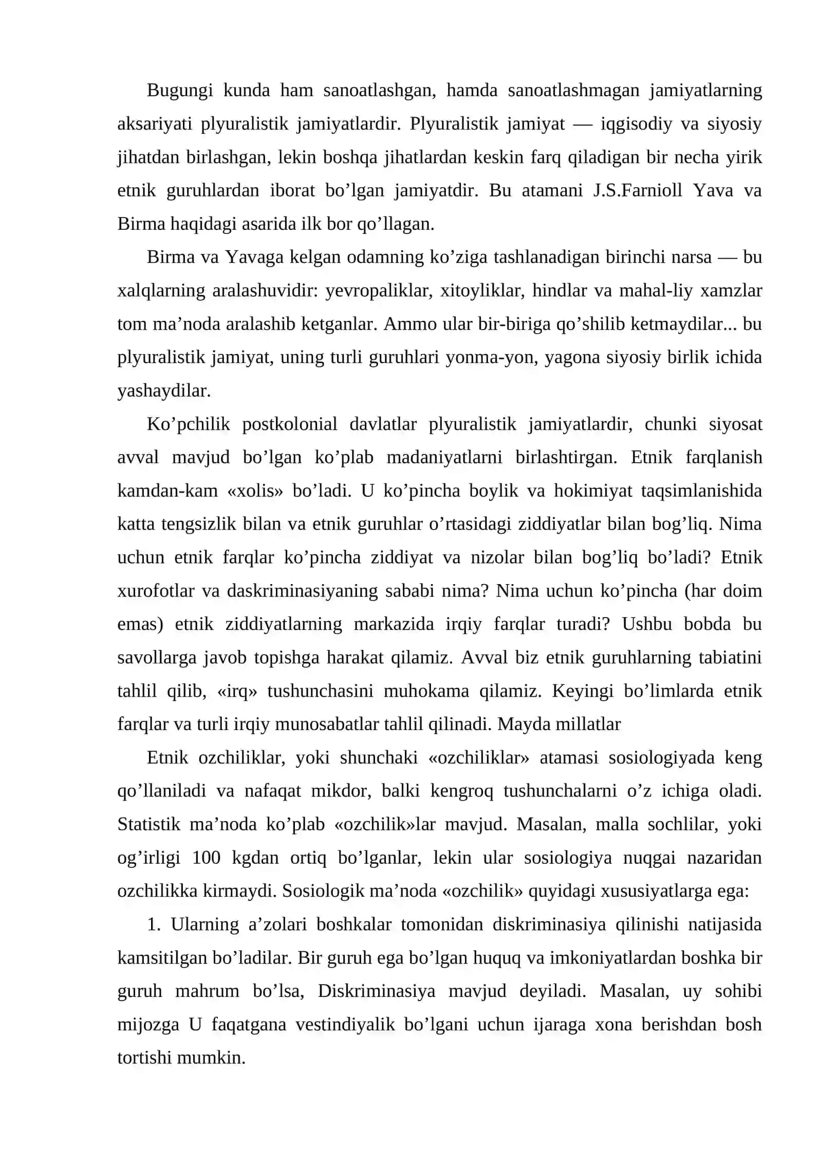 Sotsiologiyada etnik mansublik jarayonlarining o'rganilish darajasi 3