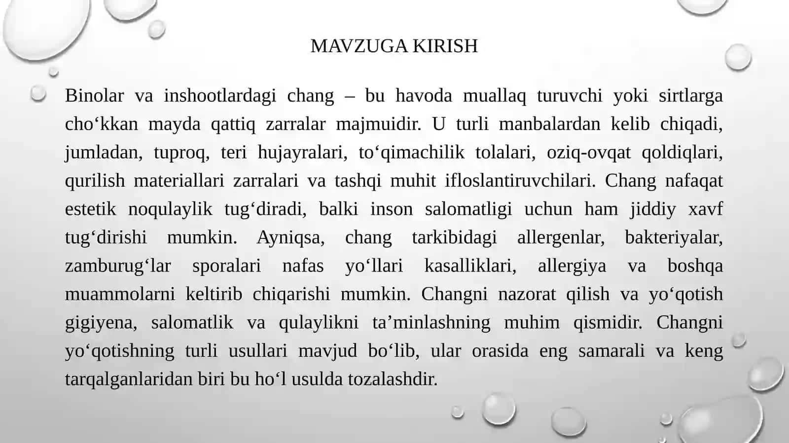 Changlarni hoʻl usulida tozalash 3