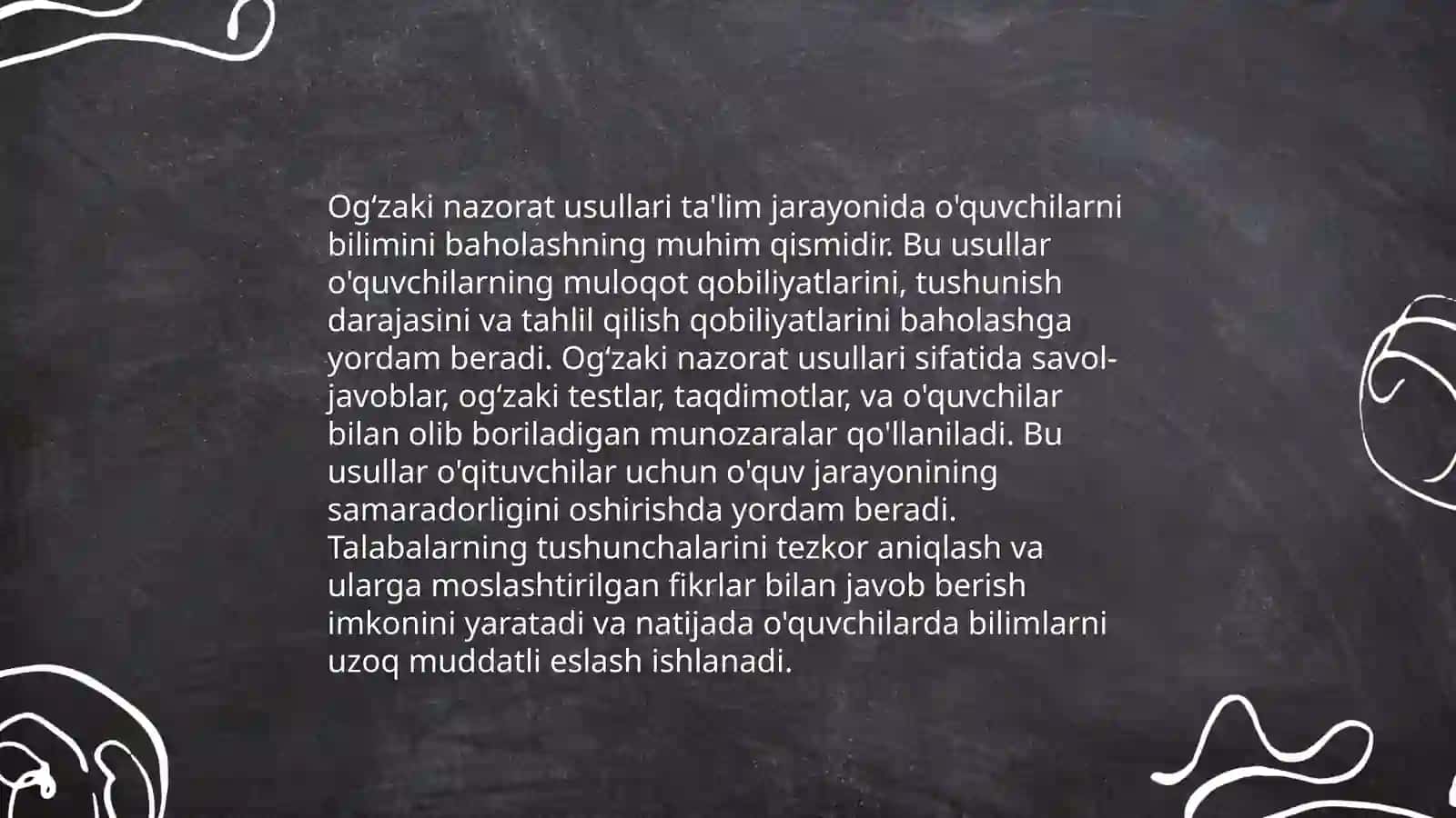 Ogʻzaki nazorat usullari 3