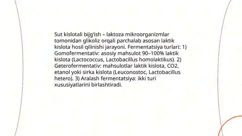 Sut kislotali bijgʻish va bu jarayonni amalga oshiruvchi mikroorganizmlar tahlili 3