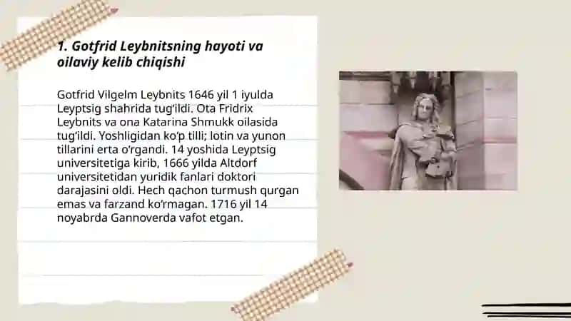 Gotfrid Leybnits hayoti va ilmiy faoliyati 3