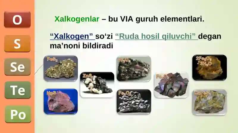 Kislorod guruhchasi elementlari 3
