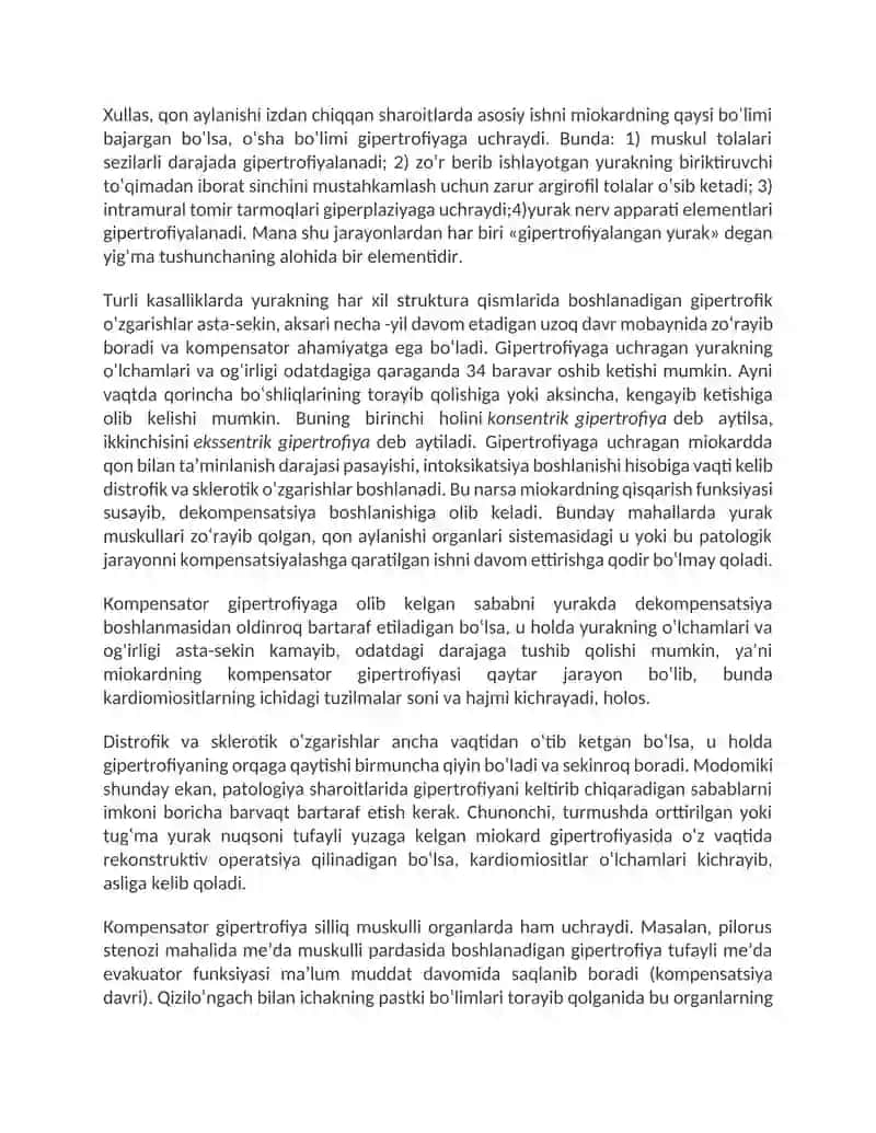 Reparatsiya regeneratsiya. Adaptatsion kompensator mexanizmlar: Atrofiya. 3