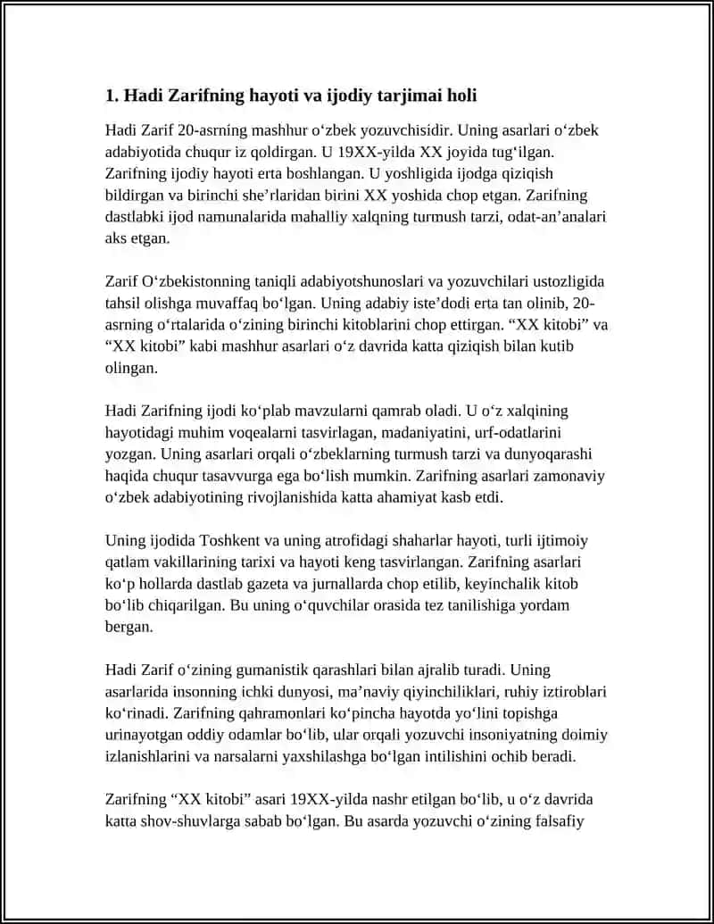 HADI ZARIF VA BADIY FAOLIYATI 3