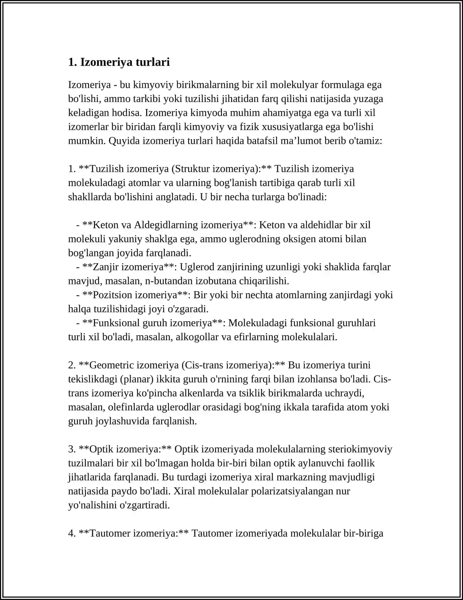 KOMPLEKS BIRIKMALARNING IZOMERIYASI.MARKAZIY IONNING LIGAND BILAN ELEKTROSTATIK TA'SIRLASHUVI 3
