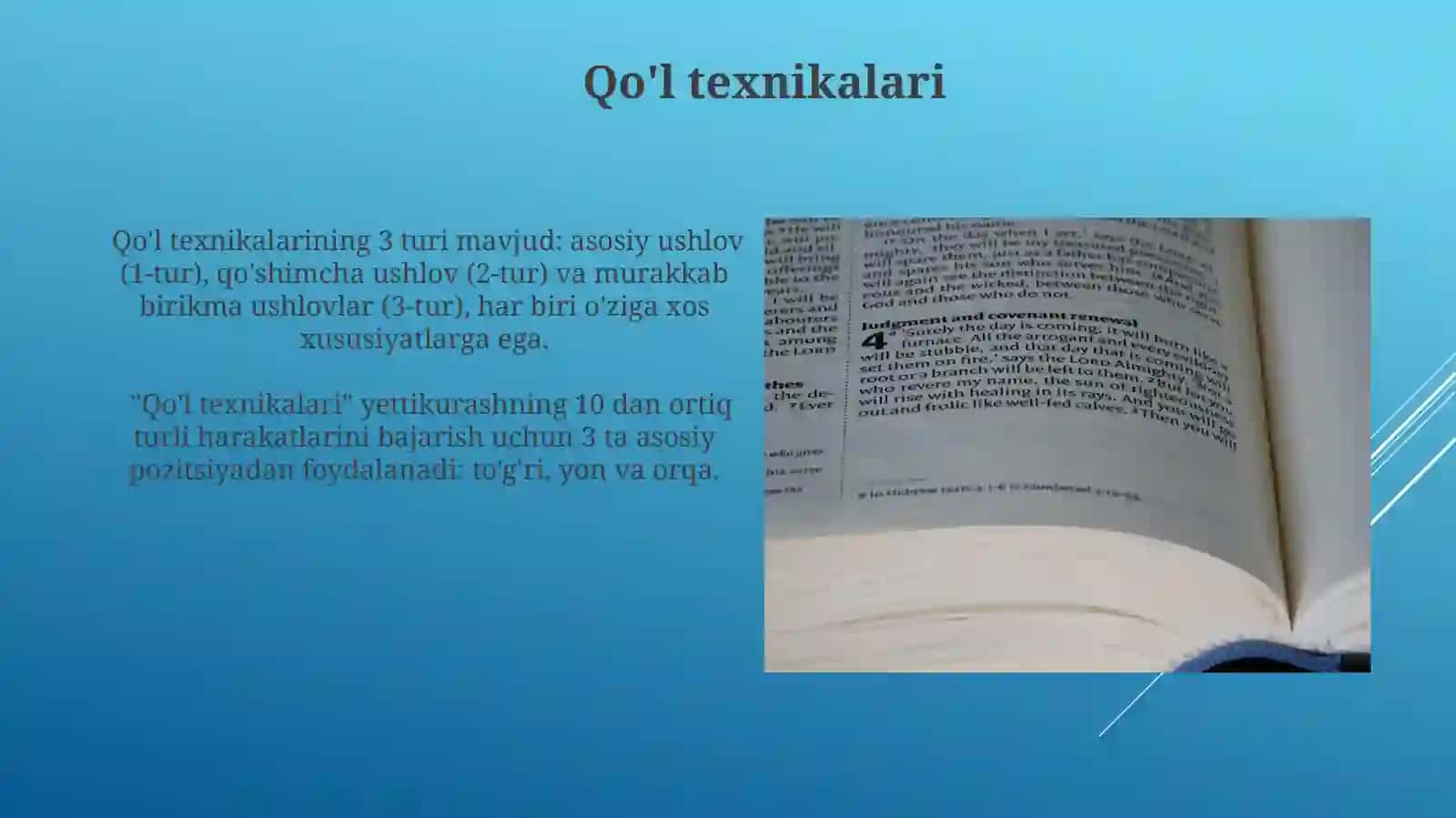 Qo'l texnikalari 3