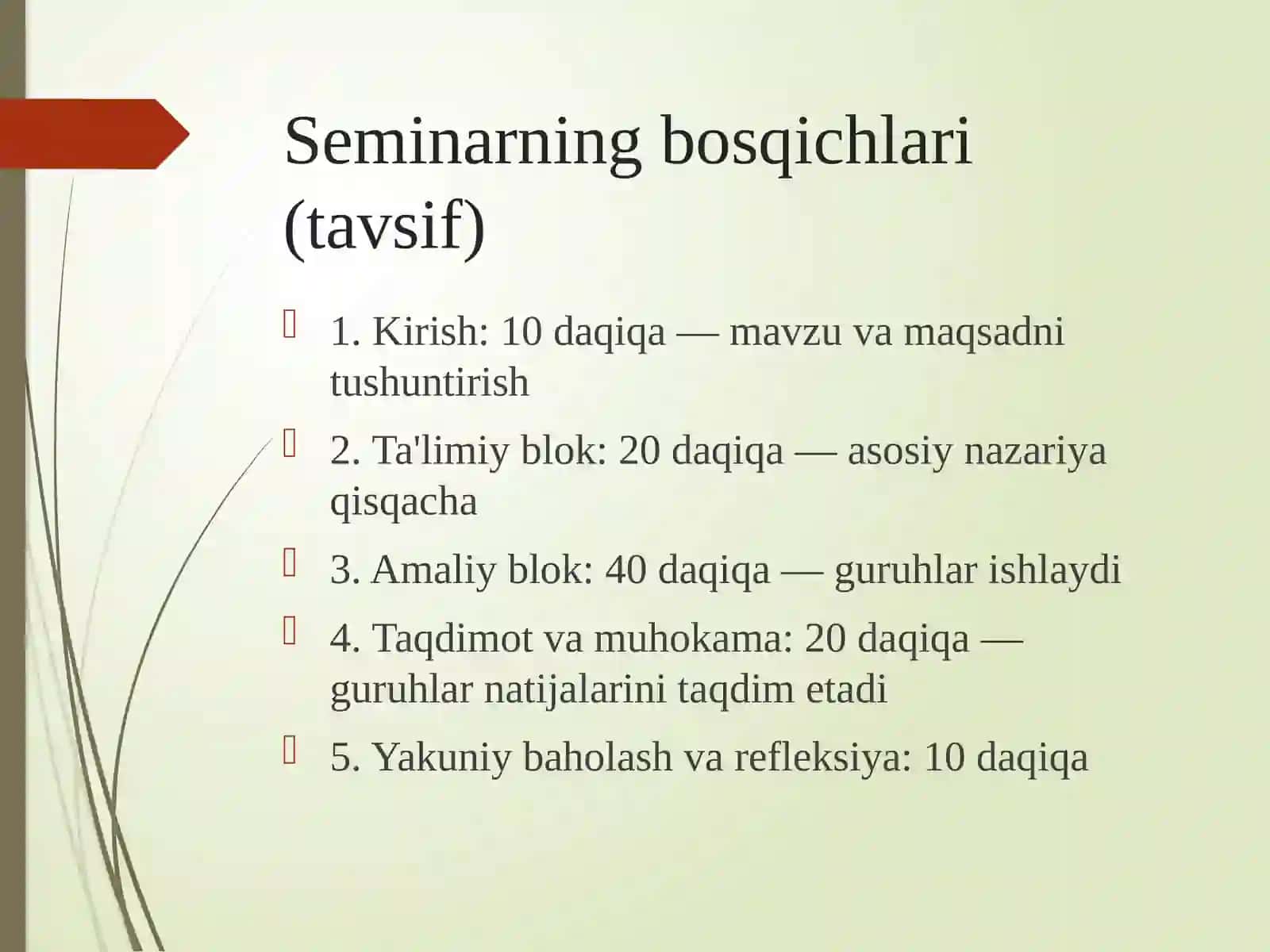 Seminarmashg'ulotlarigatayyorgarlikko'rishvaunio'tkazishmetodikasi 3