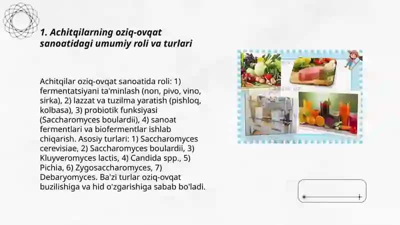 Achitqilarning oziq-ovqat sanoatida tutgan o‘rni. Mikotoksikozlar qo‘zg‘atuvchilari 3
