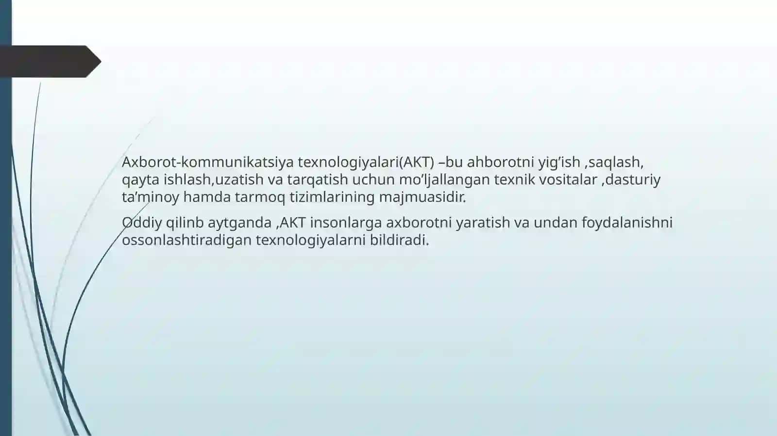 AXBOROT-KOMMUNIKATSIYA TEXNOLOGIYA MAHSULOTLARI 3