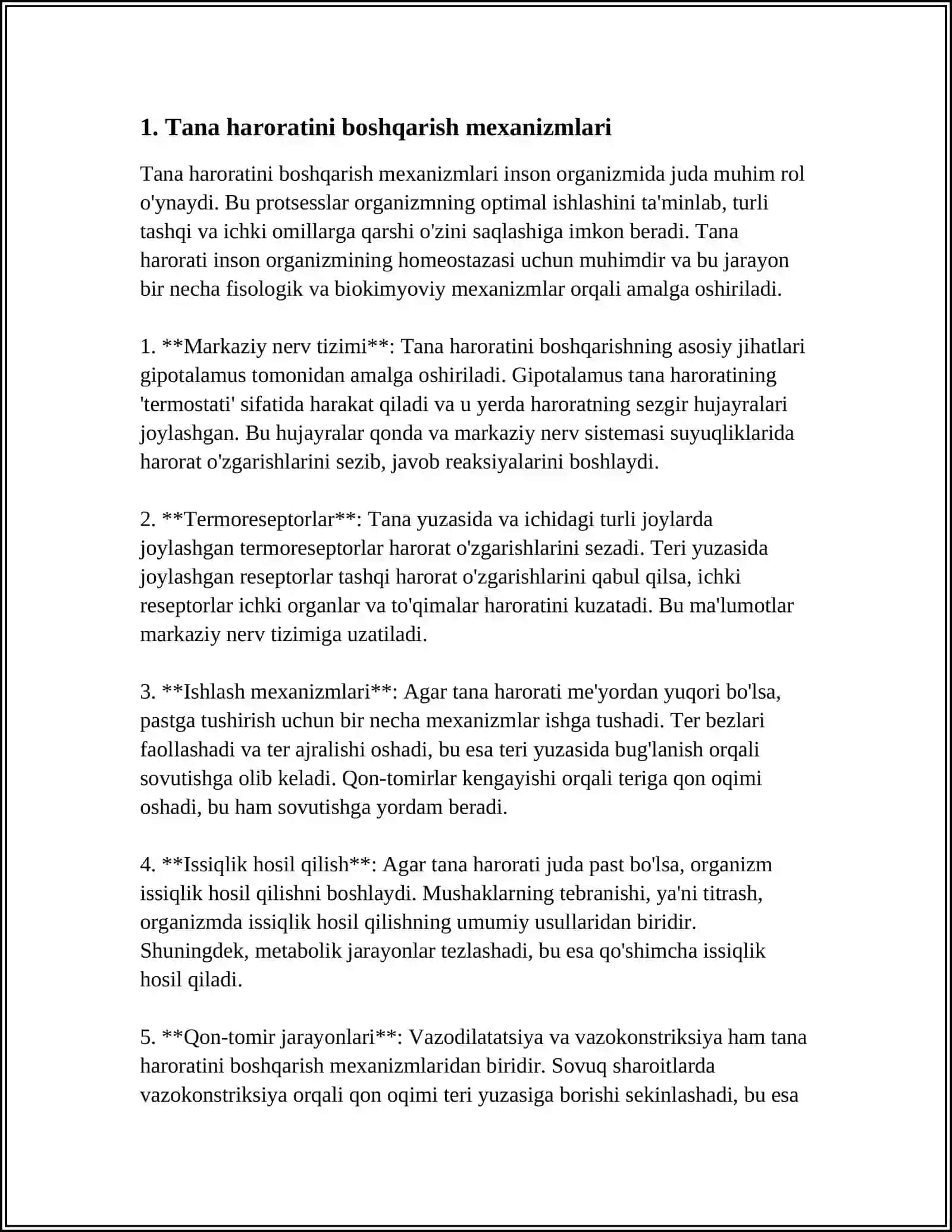 TANA HARORATINI BOSHQARILISHI 3