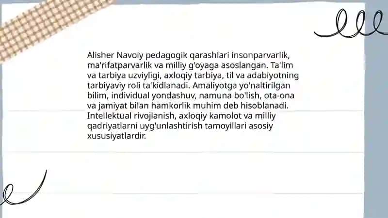 Alisher Navoiyning pedagogik qarashlari 3