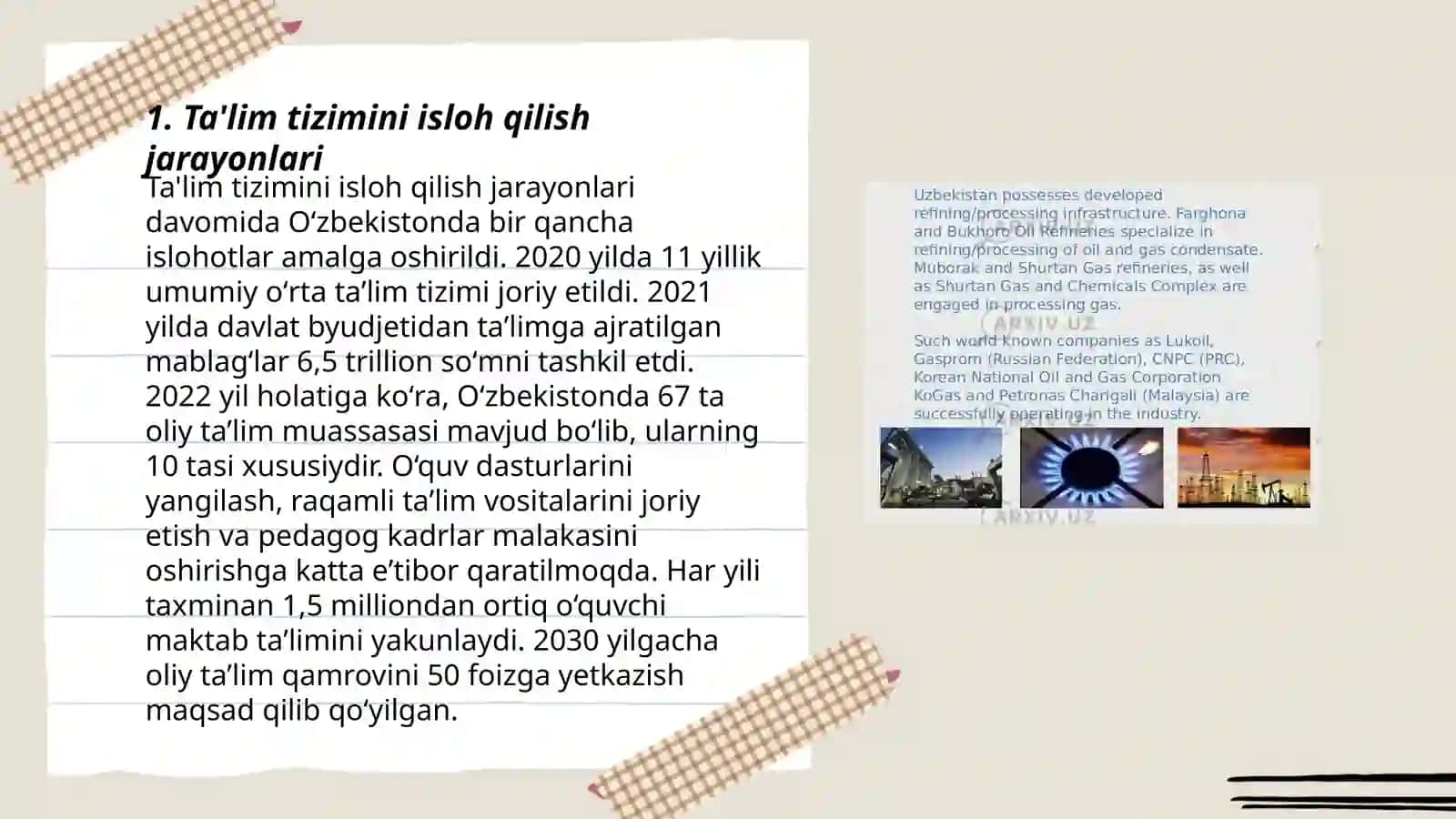 Ta'lim tizimini isloh qilish jarayonlari 3