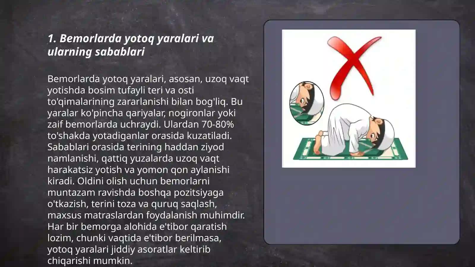 Bemorlarda yotoq yaralarini oldini olish 3
