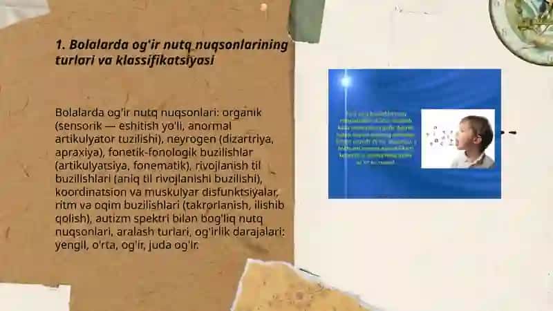Bolalarda og'ir nutq nuqsonlarining turlari va klassifikatsiyasi 3