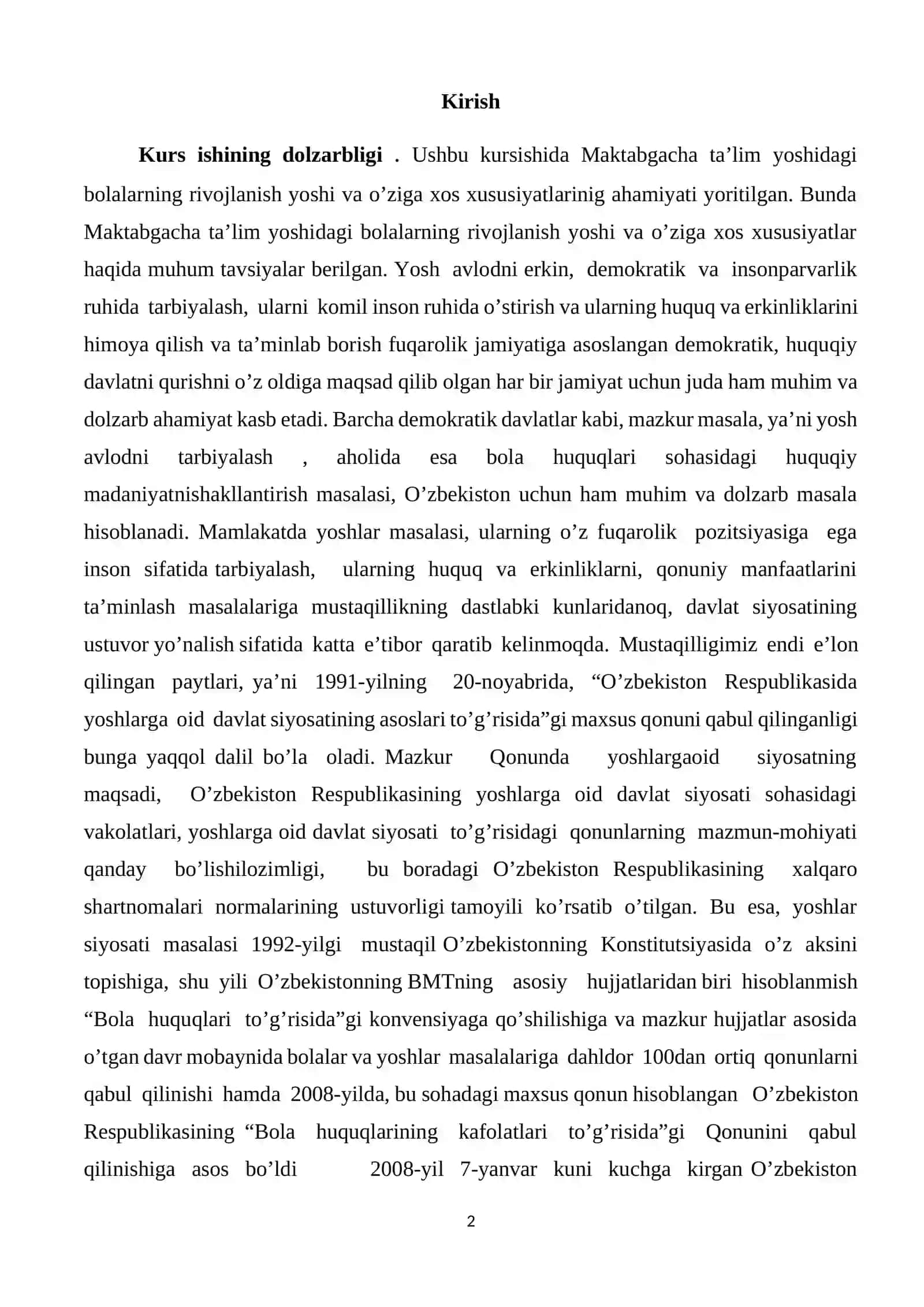 MAKTABGACHA YOSH DAVRLARINING O’ZIGA XOS XUSUSIYATLARI. O’RTA GURUH BOLALARI(4-5 YOSHLI BOLALAR)NING RIVOJLANISH XUSUSIYATLARI 3