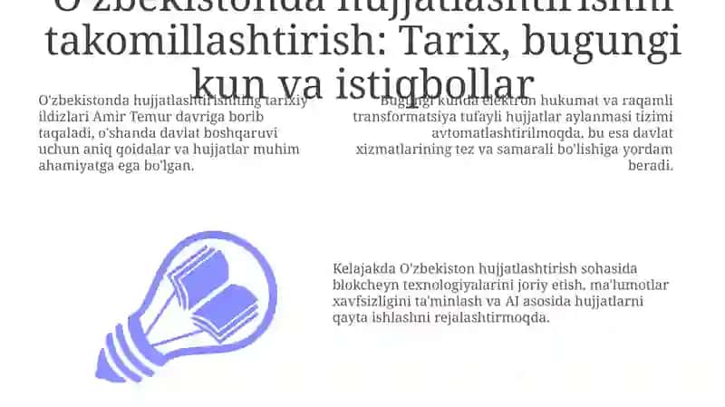 O'zbekiston Respublikasisa hujjatchilikning takomillashuvi 3