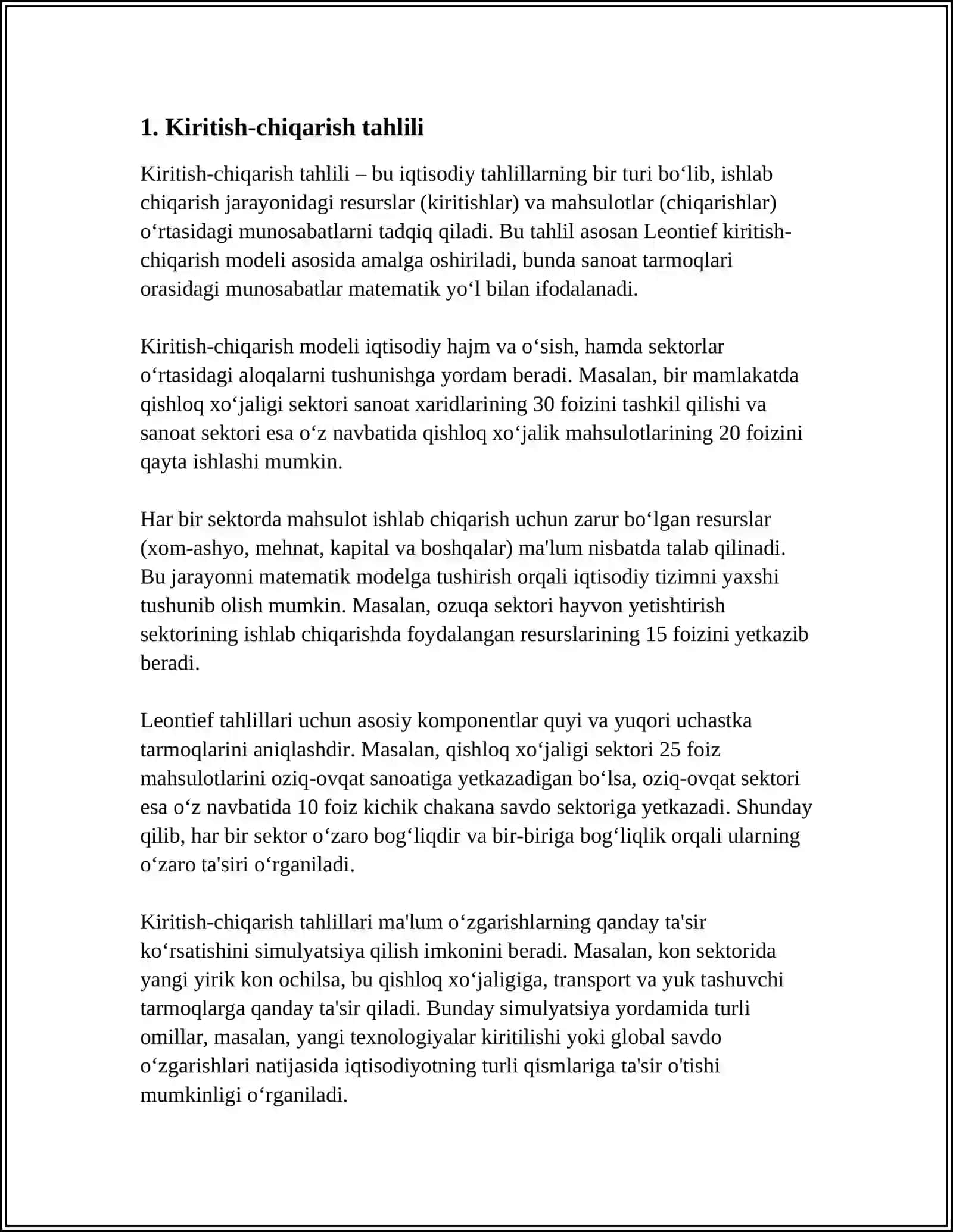 KÕP TARMOQLI IQTISODIYOTNING LEONT'EV MADELI 3