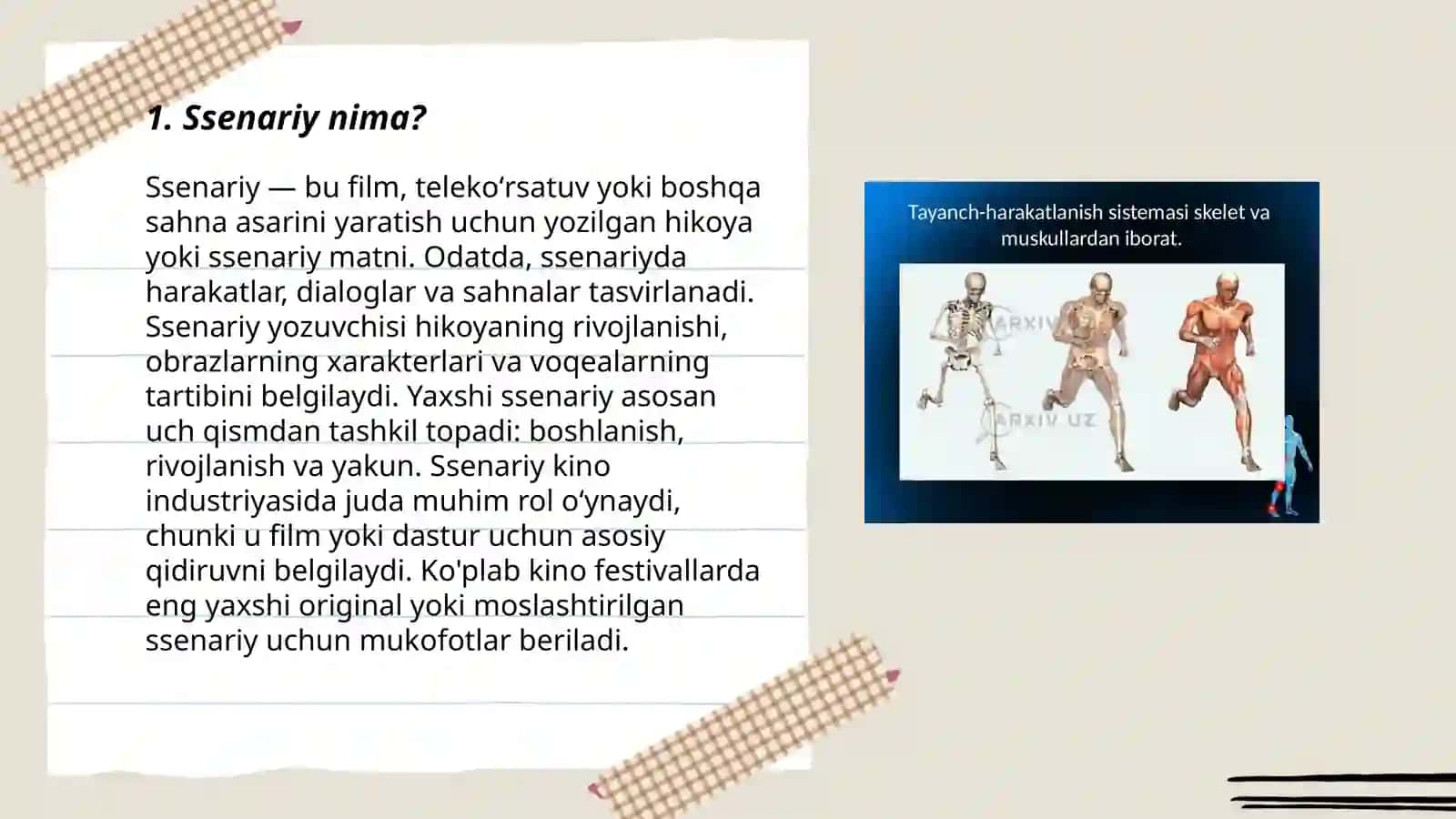 Ssenariy turlari va ularning òziga xos xususiyatlari Norbadalova Kumush 3