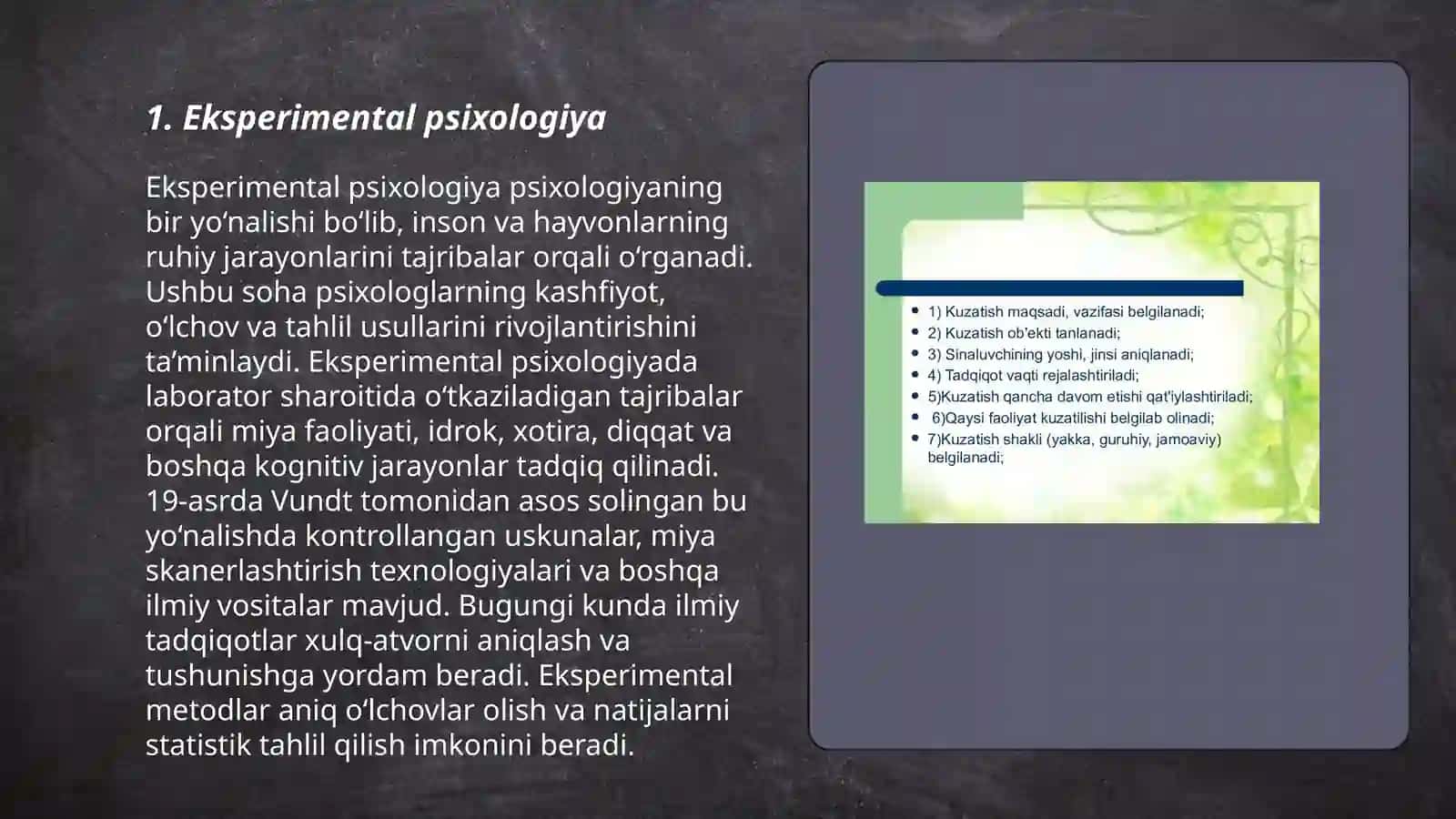 Hozirgi zamon psixologiyasining tadqiqot metodlari 3