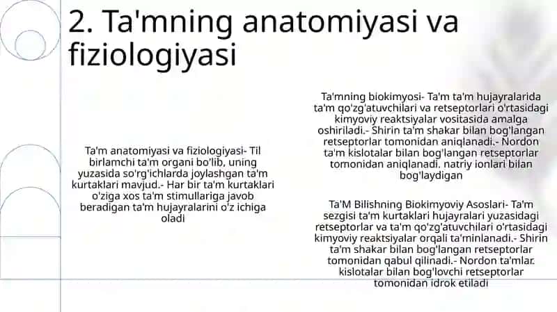 Ta'M Bilishning Biokimyoviy Asoslari 3