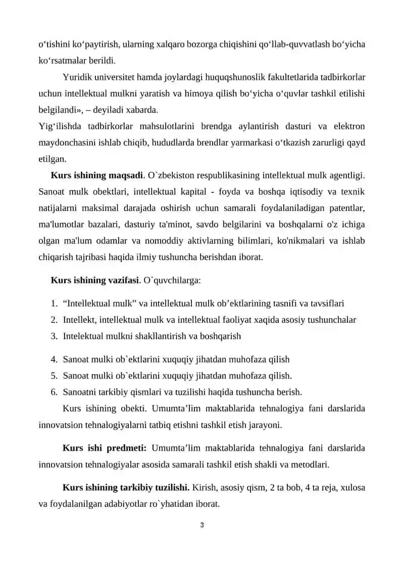 O`ZBEKISTON RESPUBLIKASINING INTELLEKTUAL MULK AGENTLIGI SANOAT MULK OBEKTLARI 3