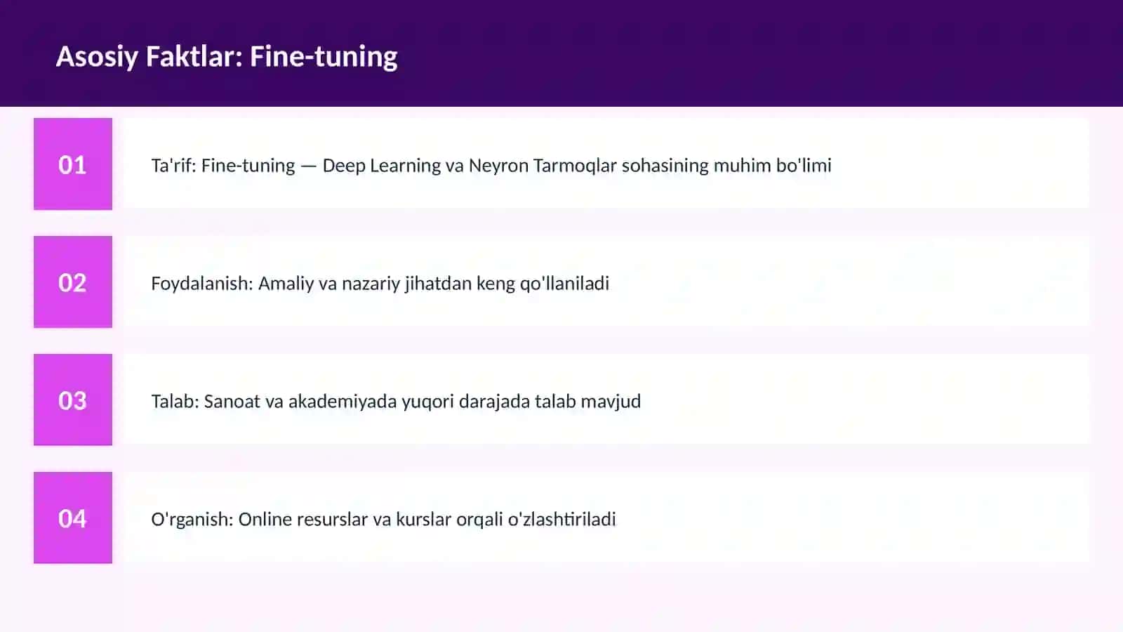 Fine-tuning 3