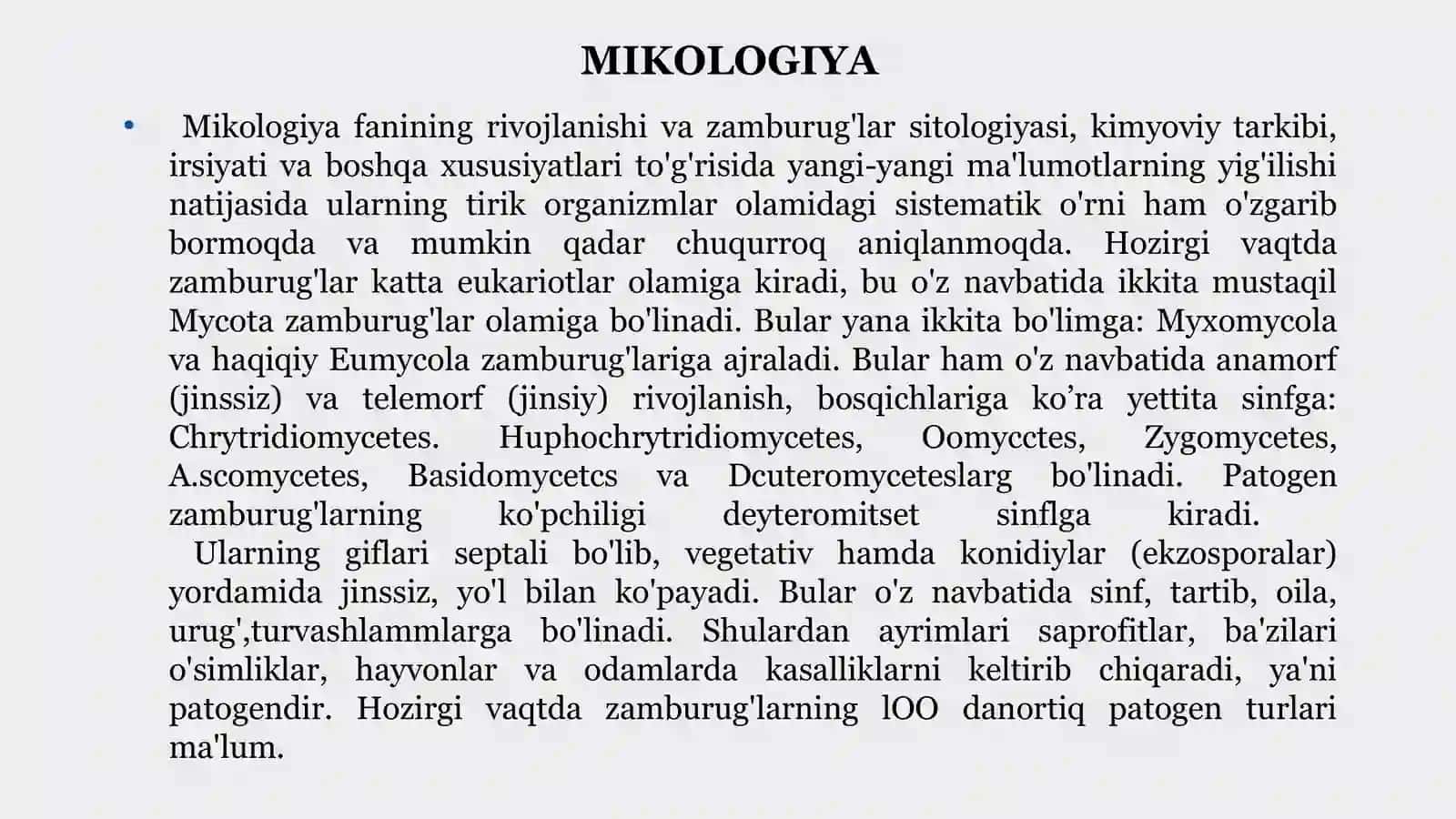 Zamburug’lar keltirib chiqaruvchi kasalliklar 3