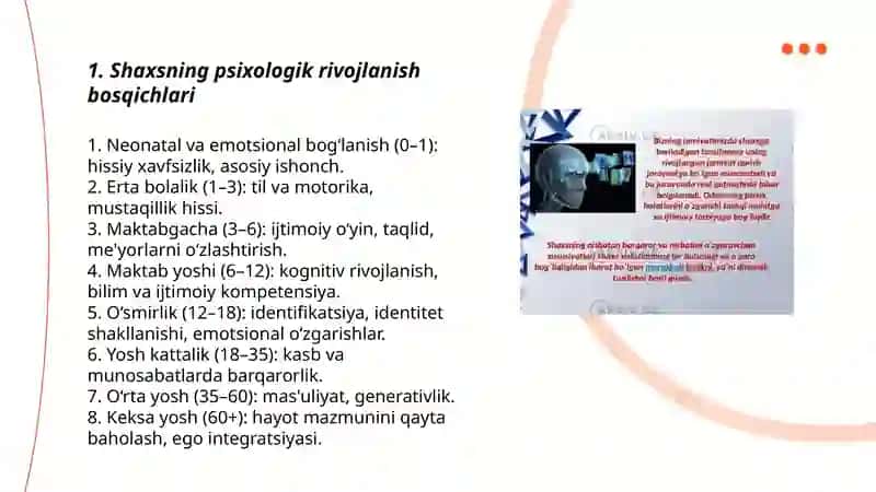 Shaxsning rivojlanishi, tarbiyasi va ijtimoiylashuvi 3