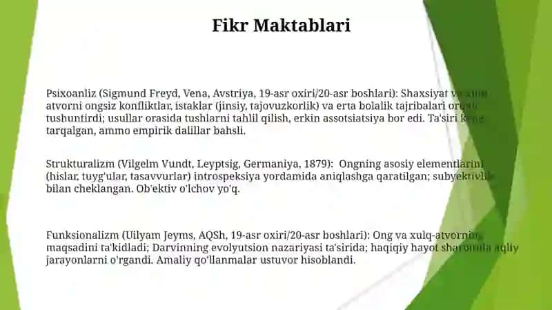 Psixologiya fanining rivojlanish tarixi 3