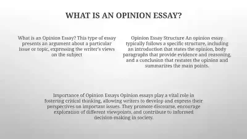 Opinion Essay 3