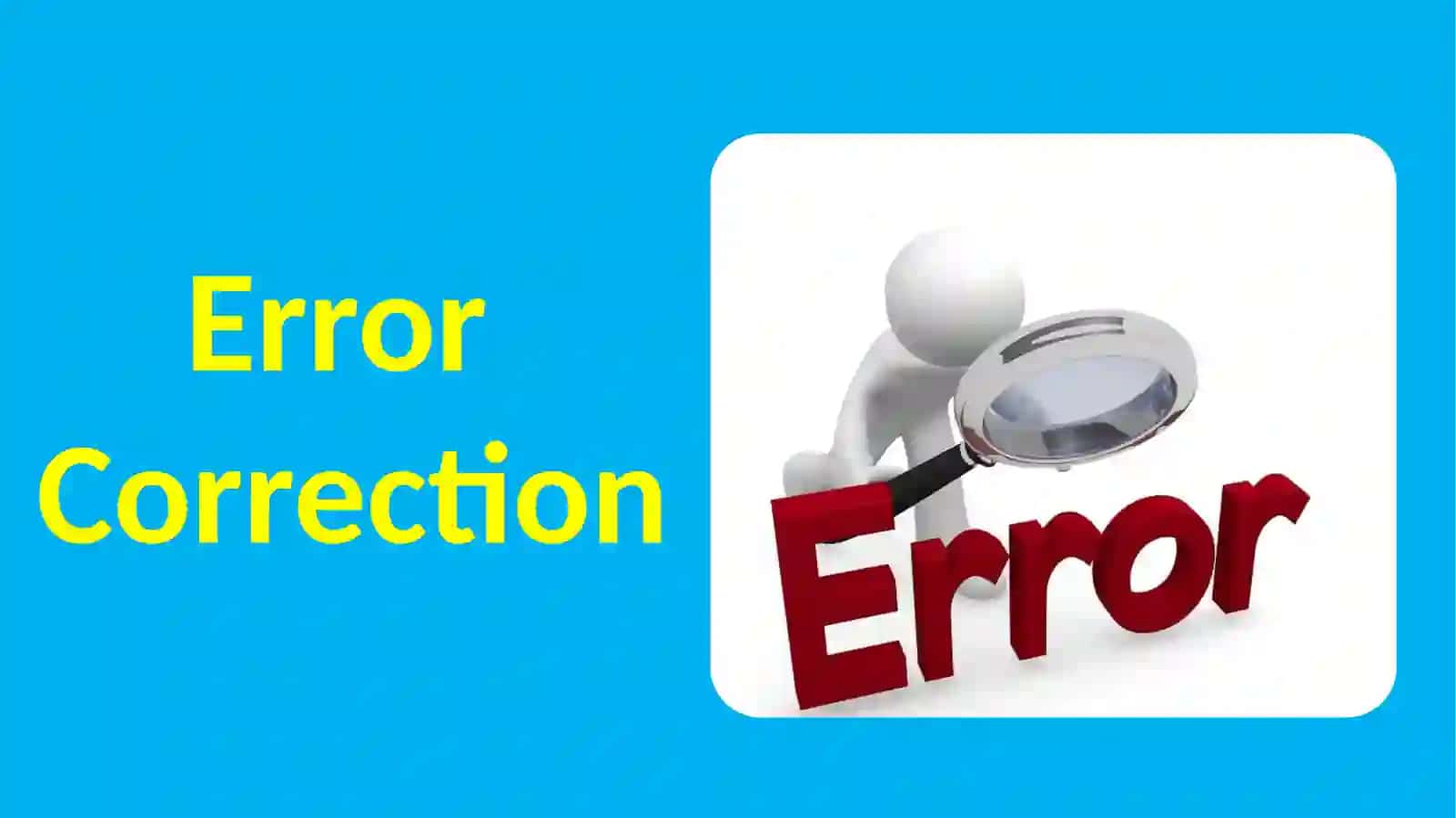 Error correction 3