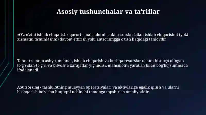 Tayyorlash yoki sotib olish qarorini tahlil qilish 3