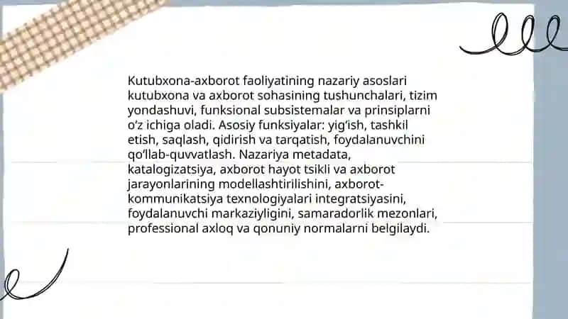 Kutubxona-axborot faoliyatini tizim sifatida rivojlanishning oʻziga xosligi va xususiyatlari 3