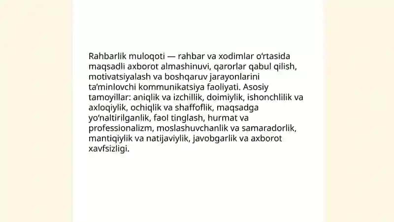 Rahbarlik muloqoti 3
