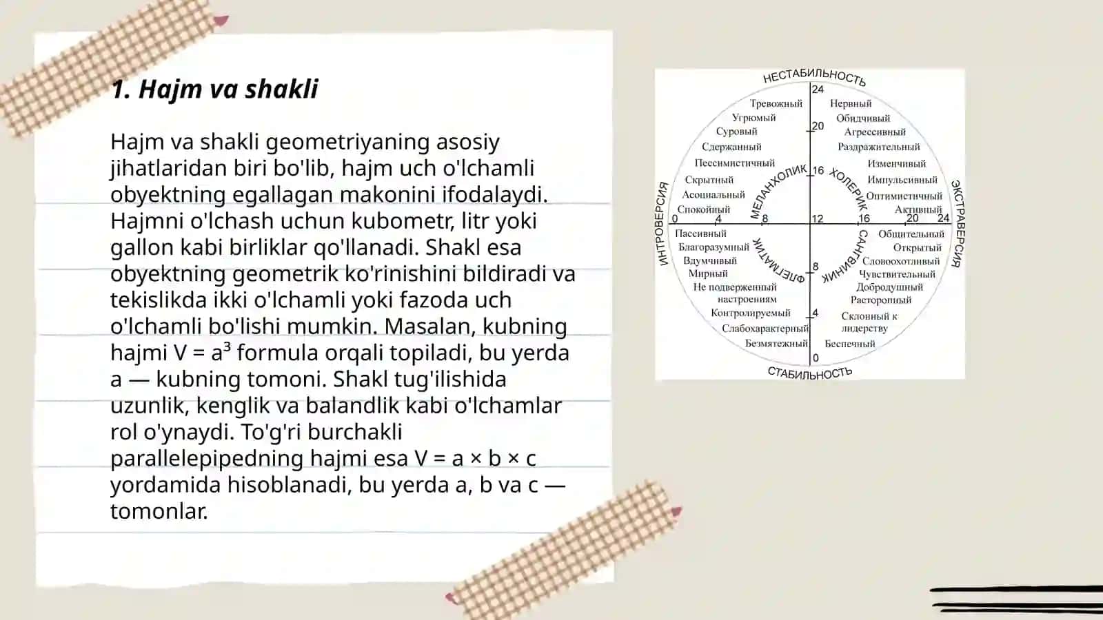Hajm va shakli 3