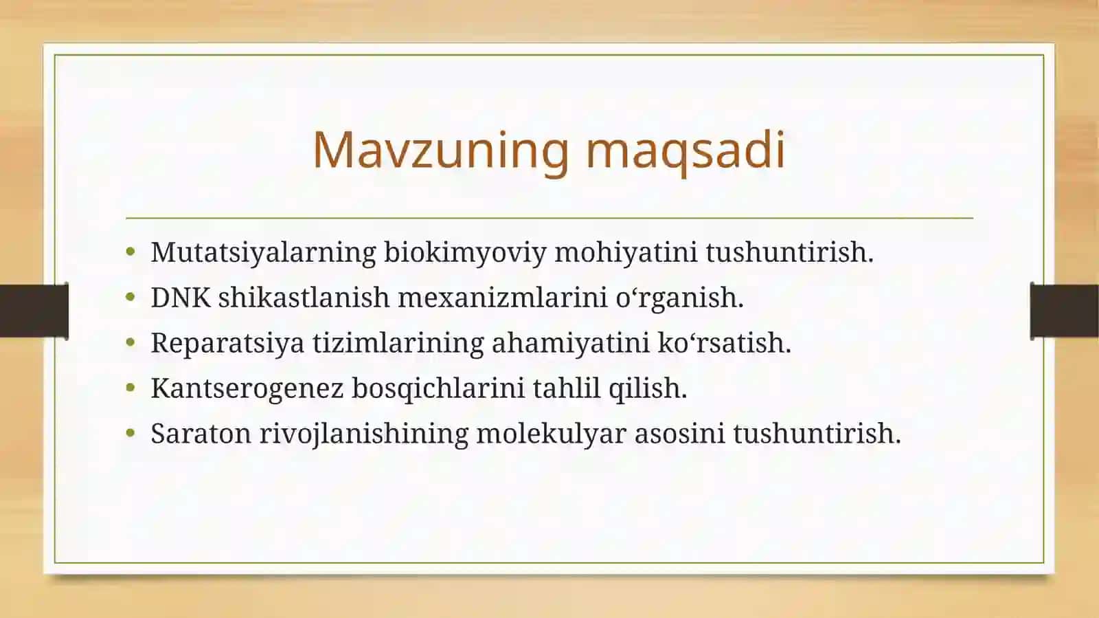 Mutatsiyalar va kantserogenez 3