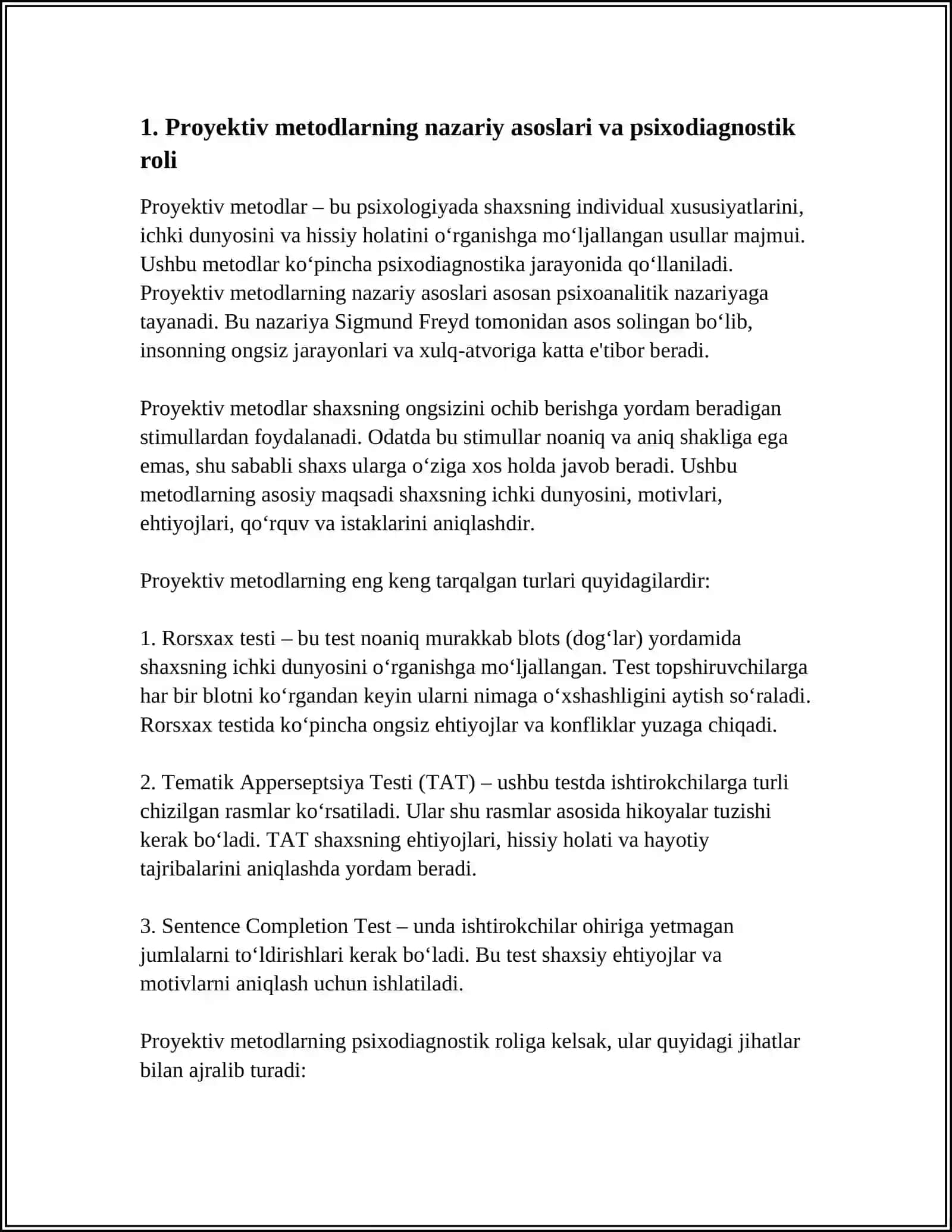 INSON RUHIY HOLATINI O‘RGANISHDA PROYEKTIV METODLARNING O‘RNI 3