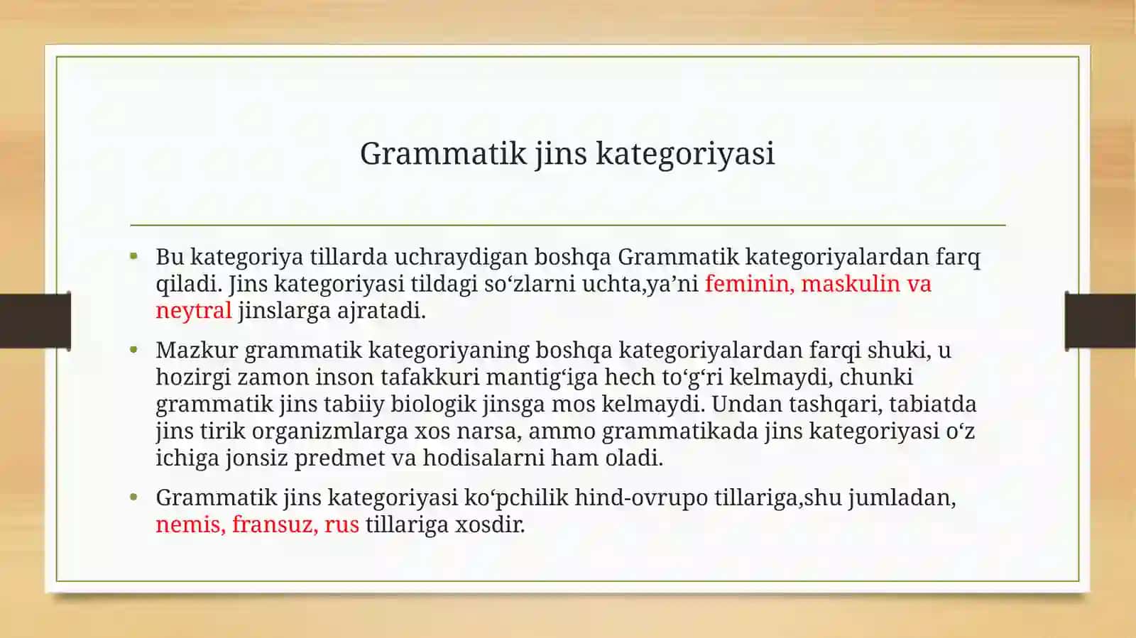 ASOSIY GRAMMATIK KATEGORIYALAR 3