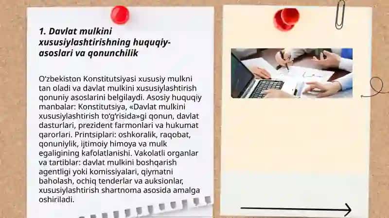 Davlat mulkini xususiylashtirish va boshqarish siyosati 3
