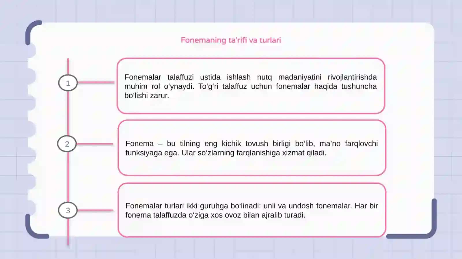 Fonemalar talaffuzi ustida ishlash 3