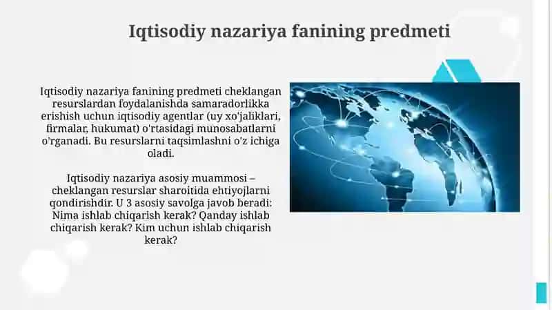 Iqtisodiyot nazariyasi fanining predmeti va o'rganish usullari 3