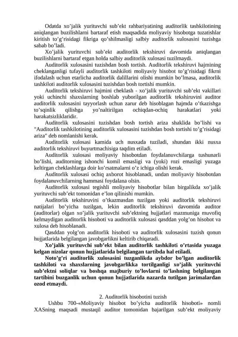 MAVZU. AUDITORLIK XULOSASI 3