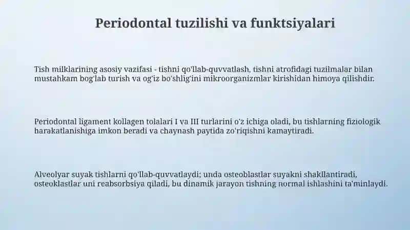 Periodont tuzilishi, vazifalari va yoshga xos ozgarishlar 3