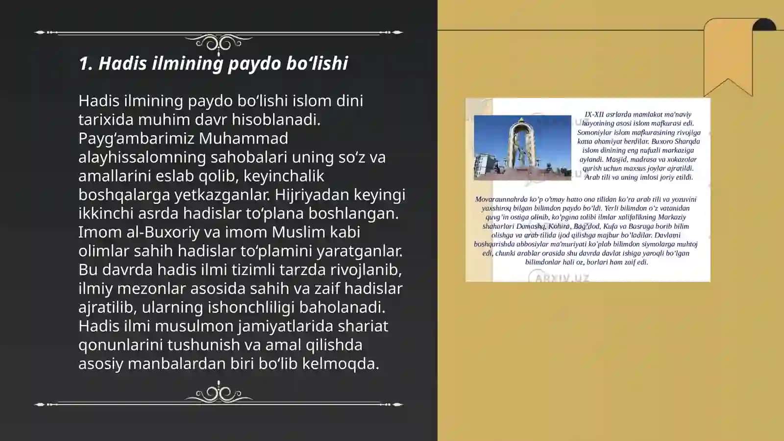 Imom Buxoriy va Imom Termiziyni hadis ilmiga qo'shgan xissalarini qiyosiy tahlili 3
