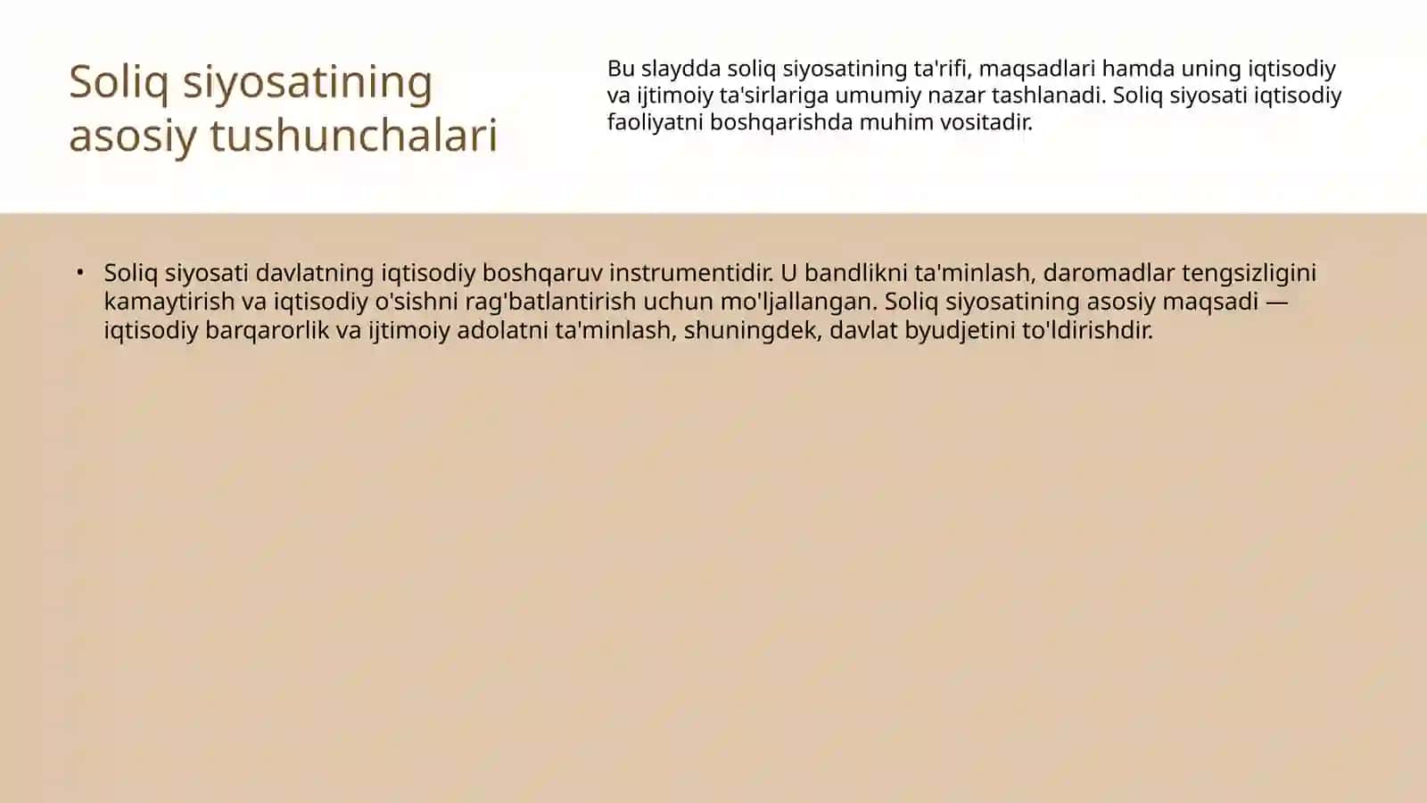 Soliq siyosatining bandlik va daromadlar tengsizligiga ta'siri ( nazariy tahlil ) 3