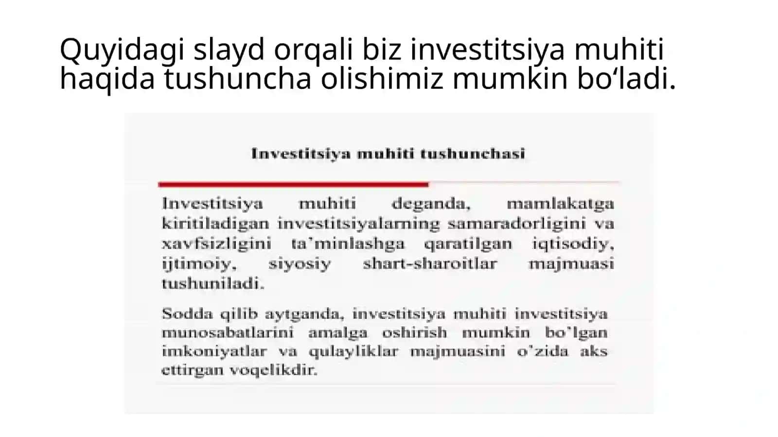 Investitsion infratuzilmani tashkil etish va boshqarish 3