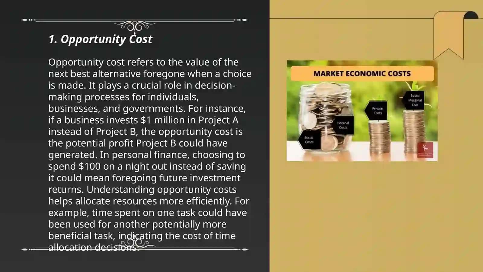 Economic costs and benefits 3
