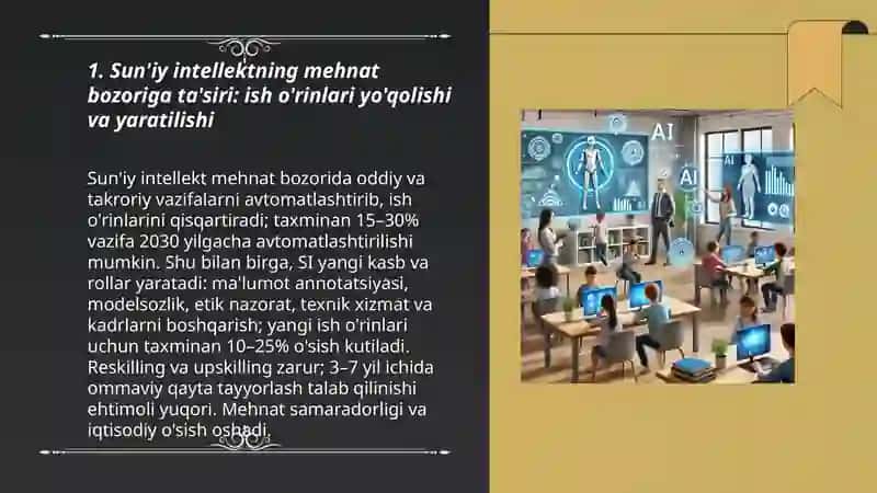 Sun'iy intellekt- xavf,qulaylik va kelajakdagi o'zgarishlar 3